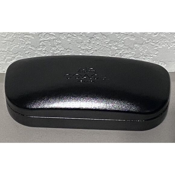 Coach New York Black Hard Clamshell Eye Glass Case Eyeglass Holder Sunglasses - Picture 1 of 7